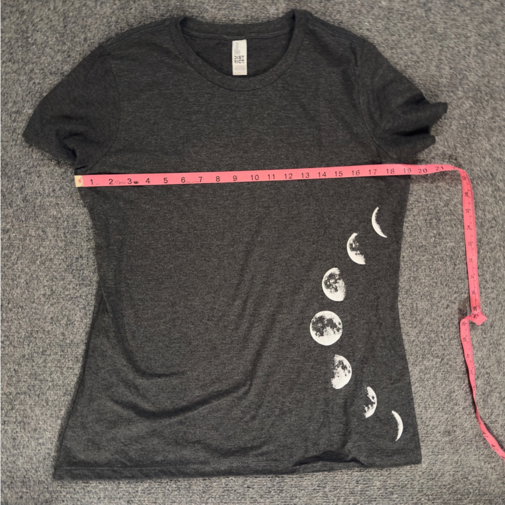 Women’s Gray Very Important Tee Moon Phases T-Shirt Size Large
